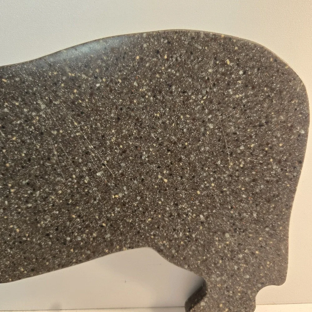 Corian SOLID‎ SURFACE Counter Gray Cutting Board Dachshund Wiener Dog